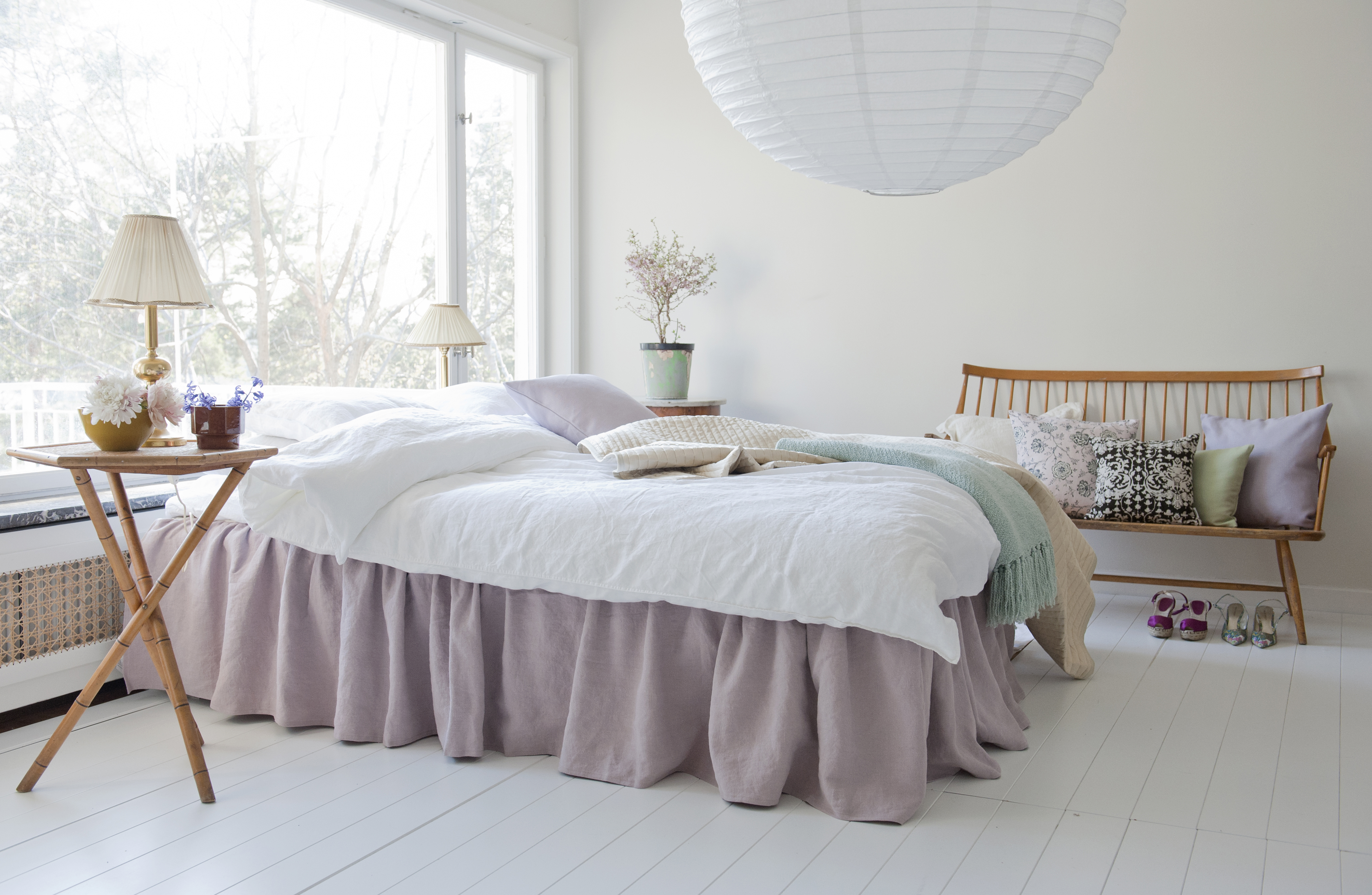 ikea bed skirt hack lilac